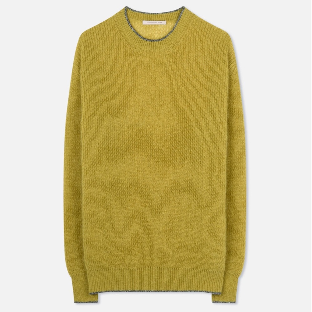 Christopher Kane Oversized Chartreuse Yellow Mohair Sweater